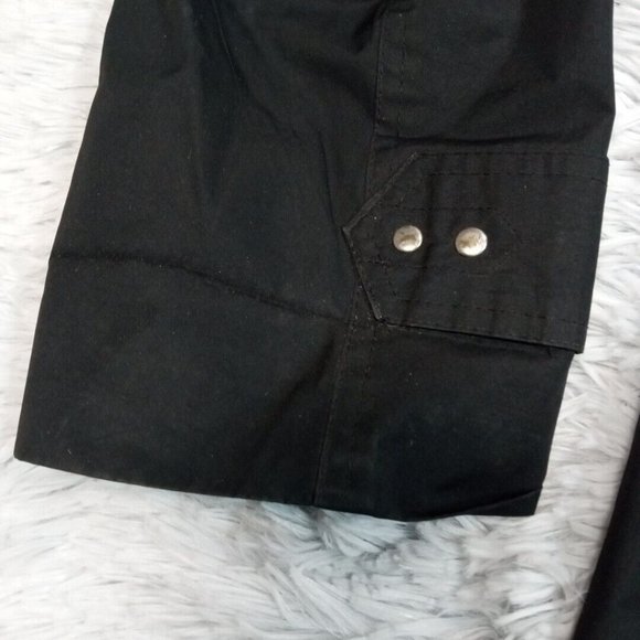 NorthCrest Classic Womens Jacket Black XL Button Up Coat‎ Cheetah Print Liner - Picture 8 of 16